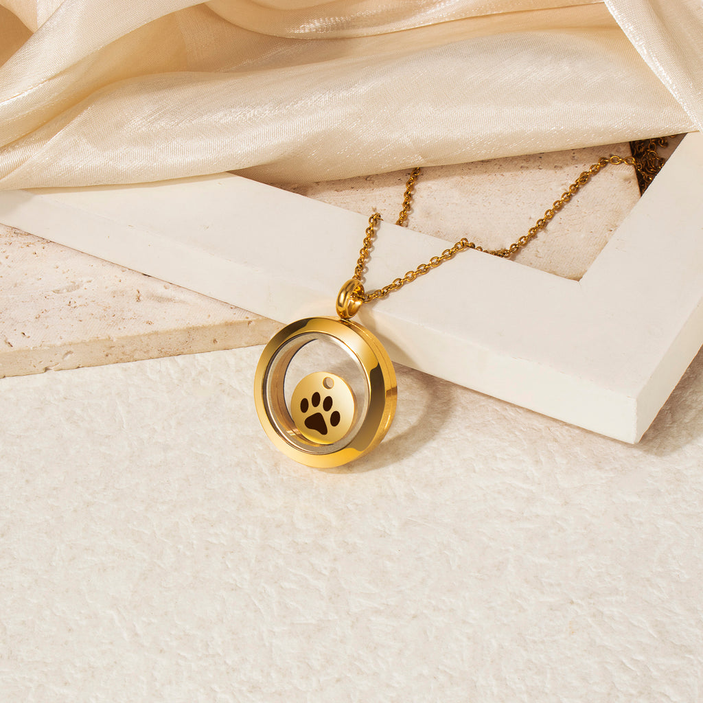 Personalized Charm Locket Pet Memorial Necklace