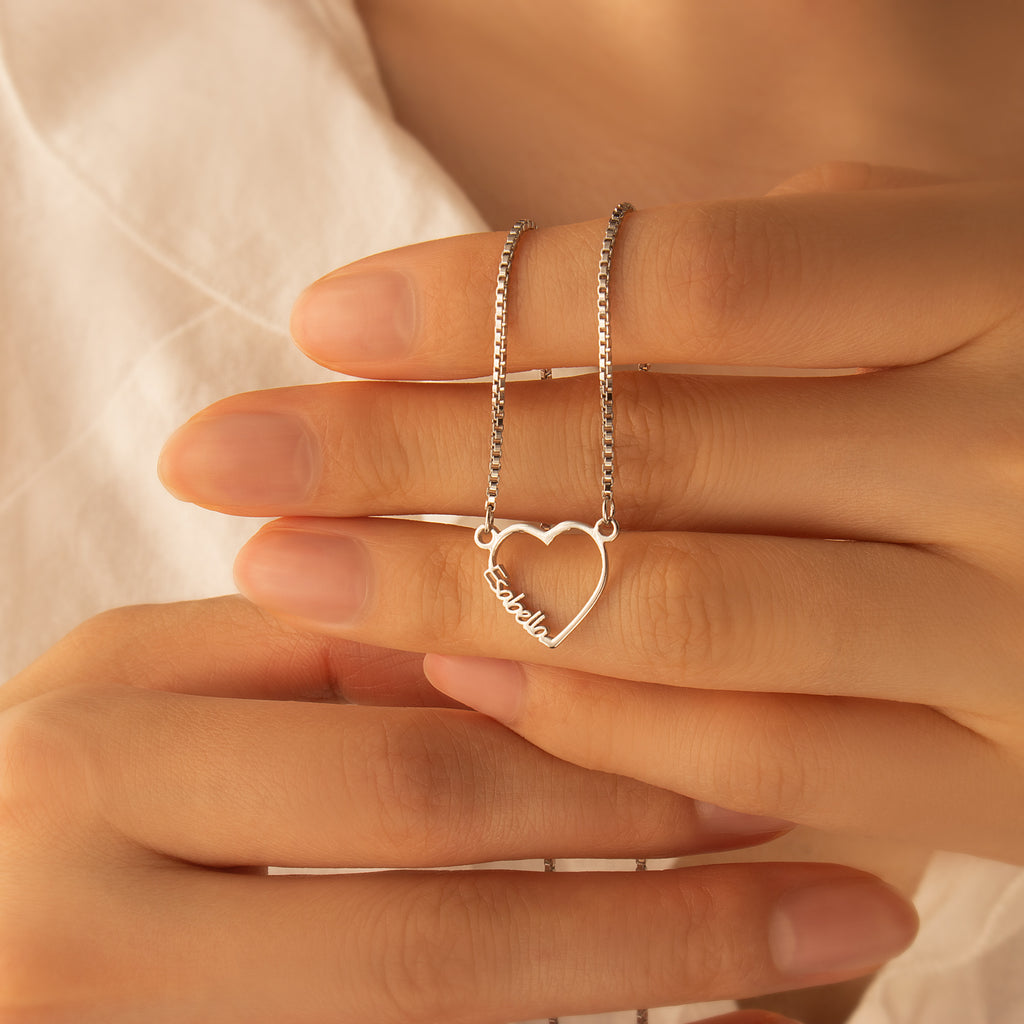 Custom Multi-Name Heart Necklaace