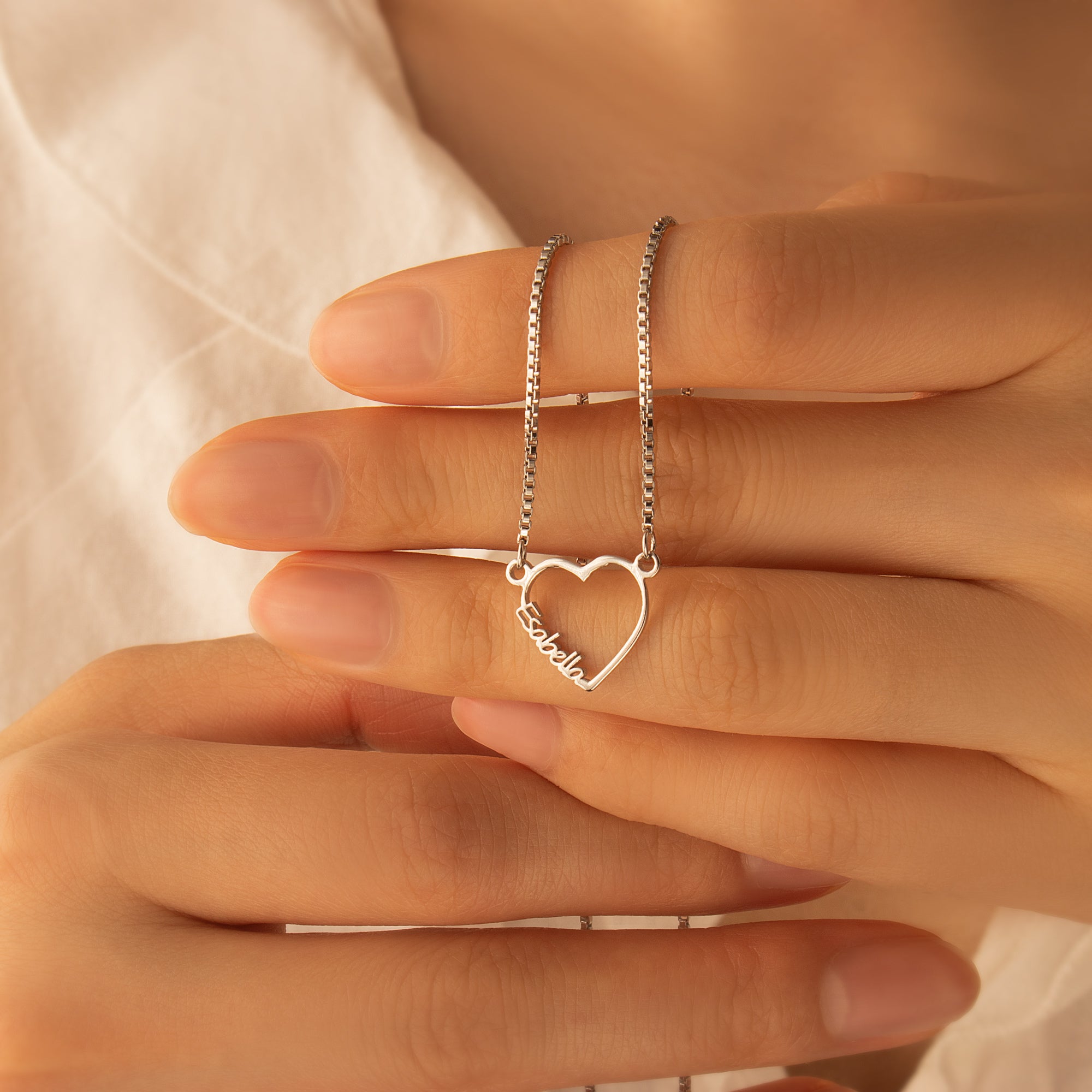 Custom Multi-Name Heart Necklaace