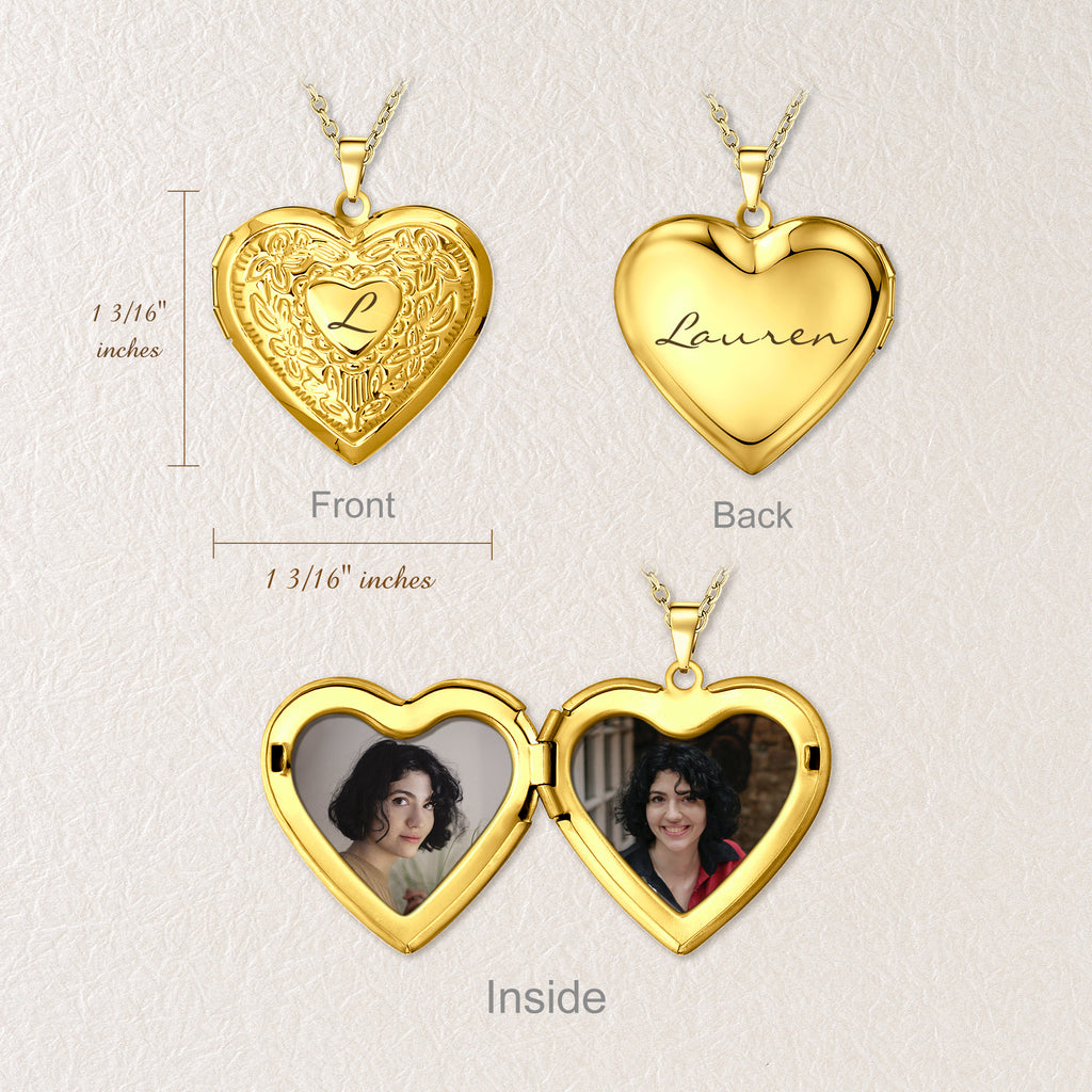 Raise Heart Photo Heart Locket Necklace