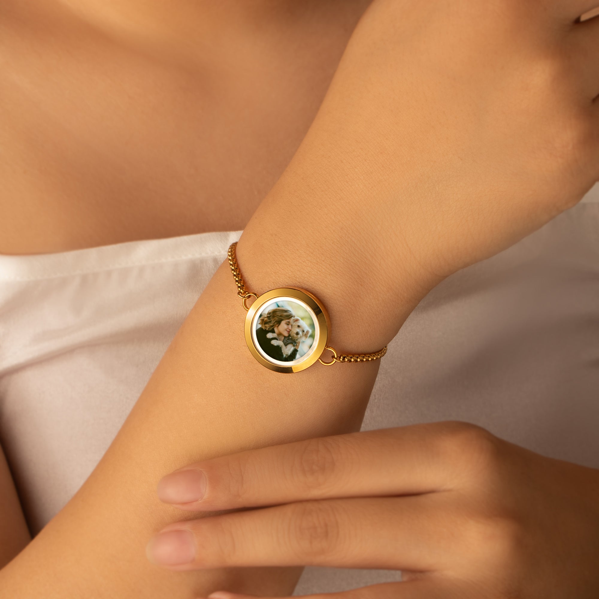 Photo Locket Pet Memorial Bracelet