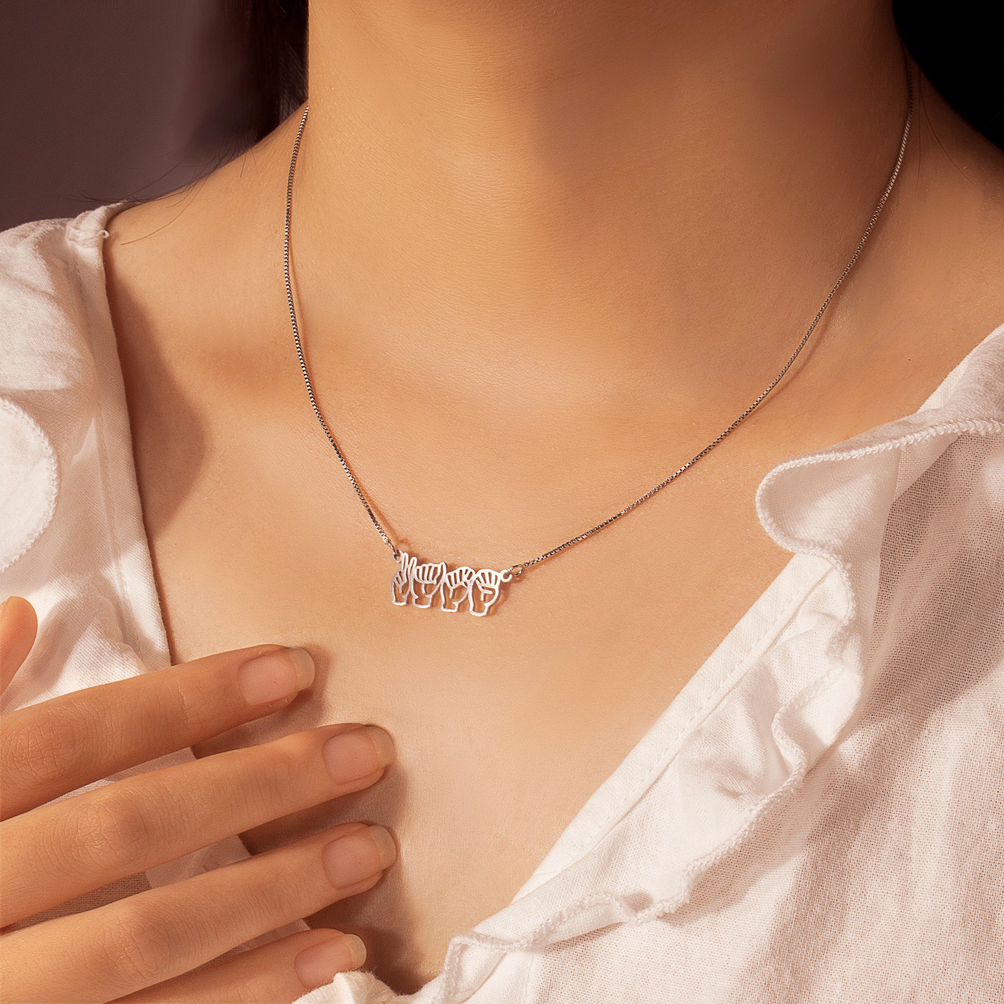Custom Sign Language Necklace