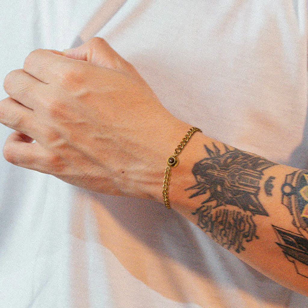 Custom Photo Projection Chain Bracelet