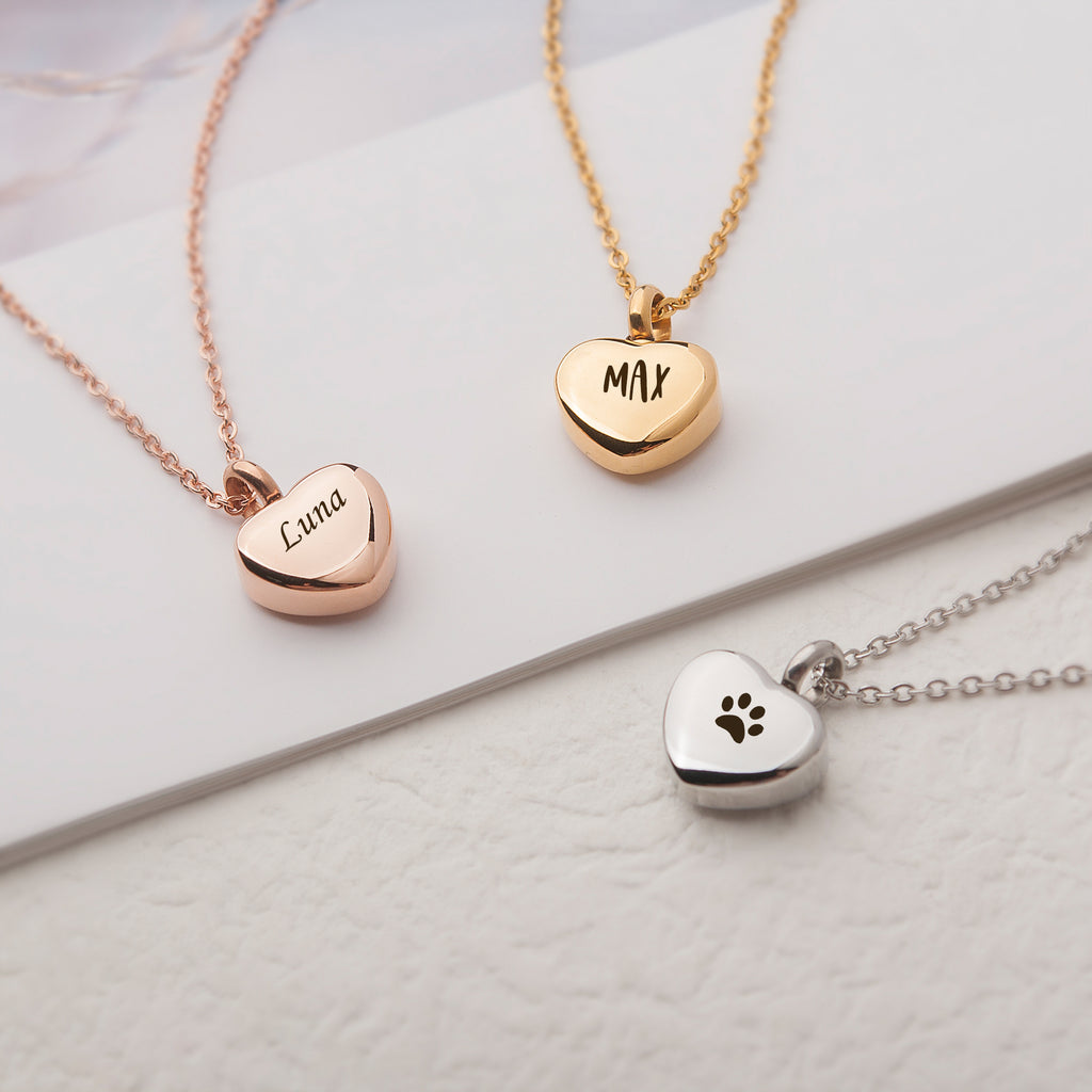 Mini Heart Memorial Necklace