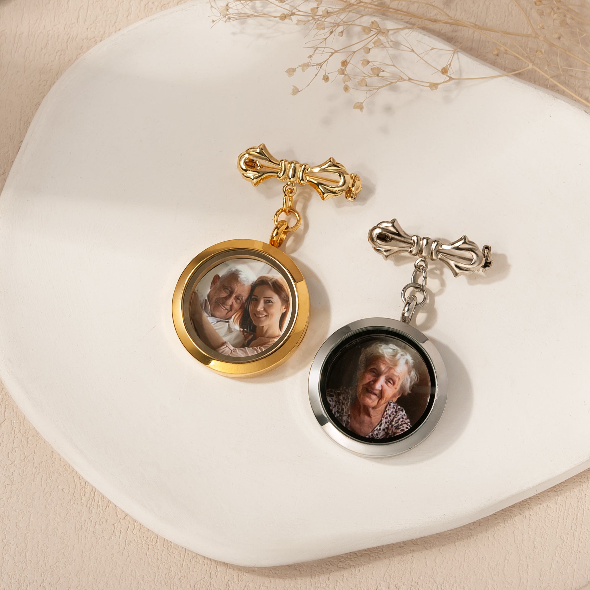 Custom Memorial Photo Locket Pin