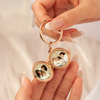 Custom Build Your Own Bouquet Photo Locket Key Chain