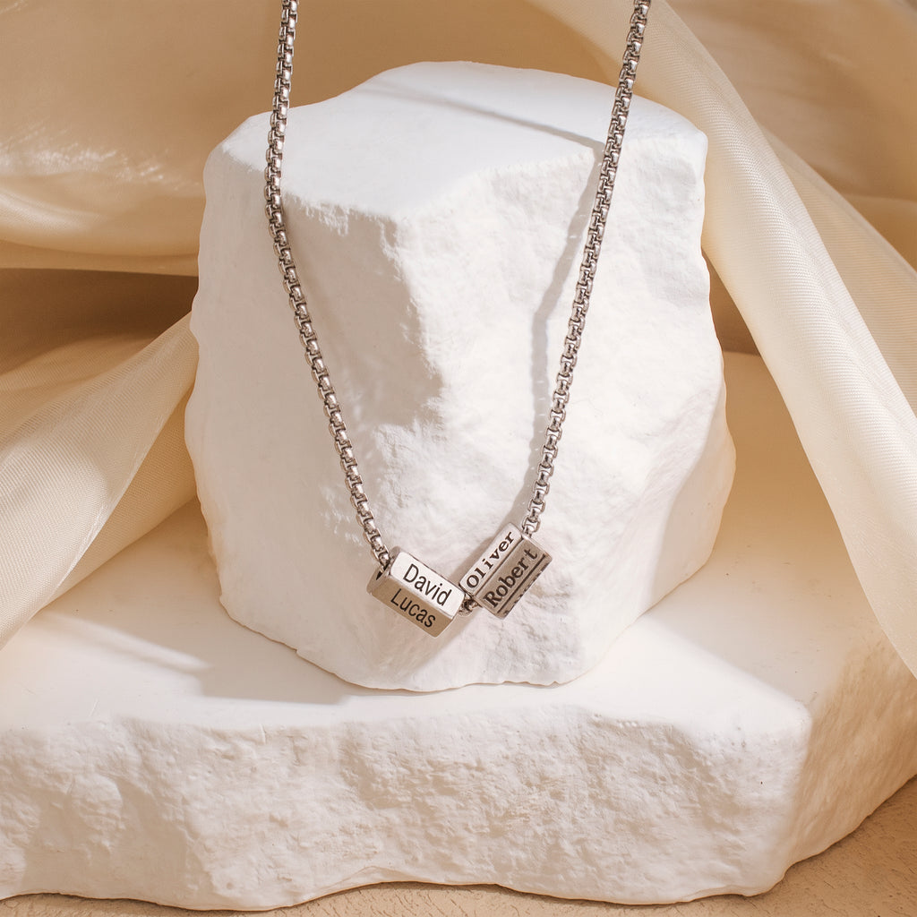 Personalized Names Hexagonal Necklace