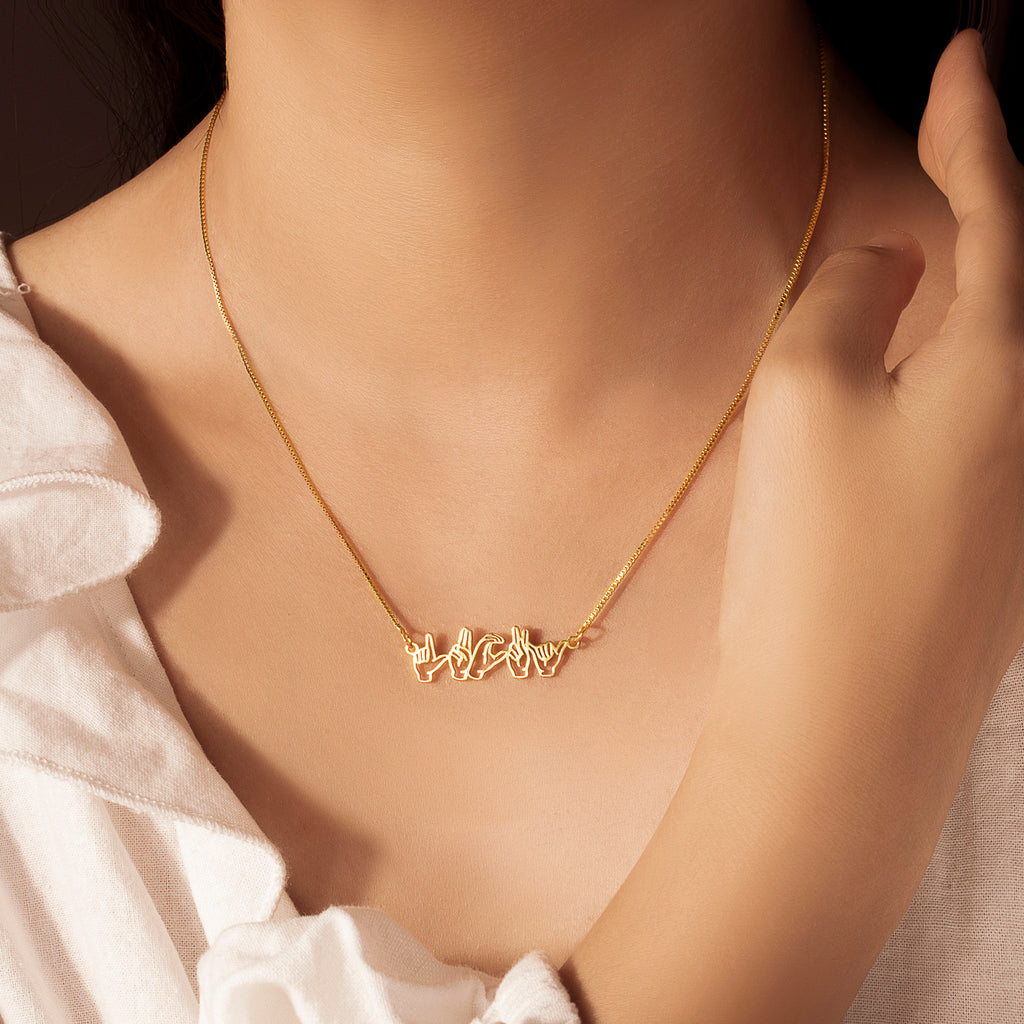 Custom Sign Language Necklace