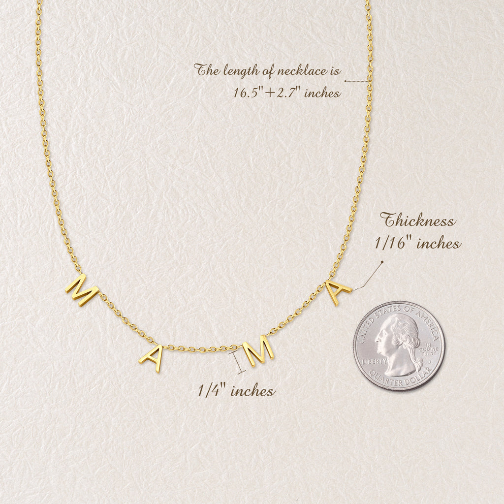 I Love You Mom MAMA Necklace