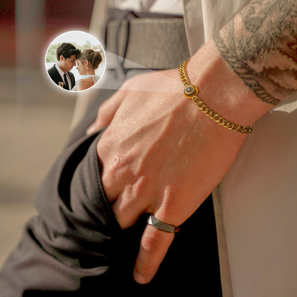 Custom Photo Projection Chain Bracelet