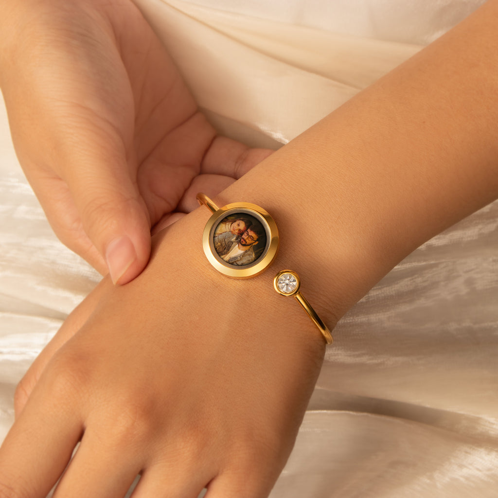 Photo Locket Cuff Bangle