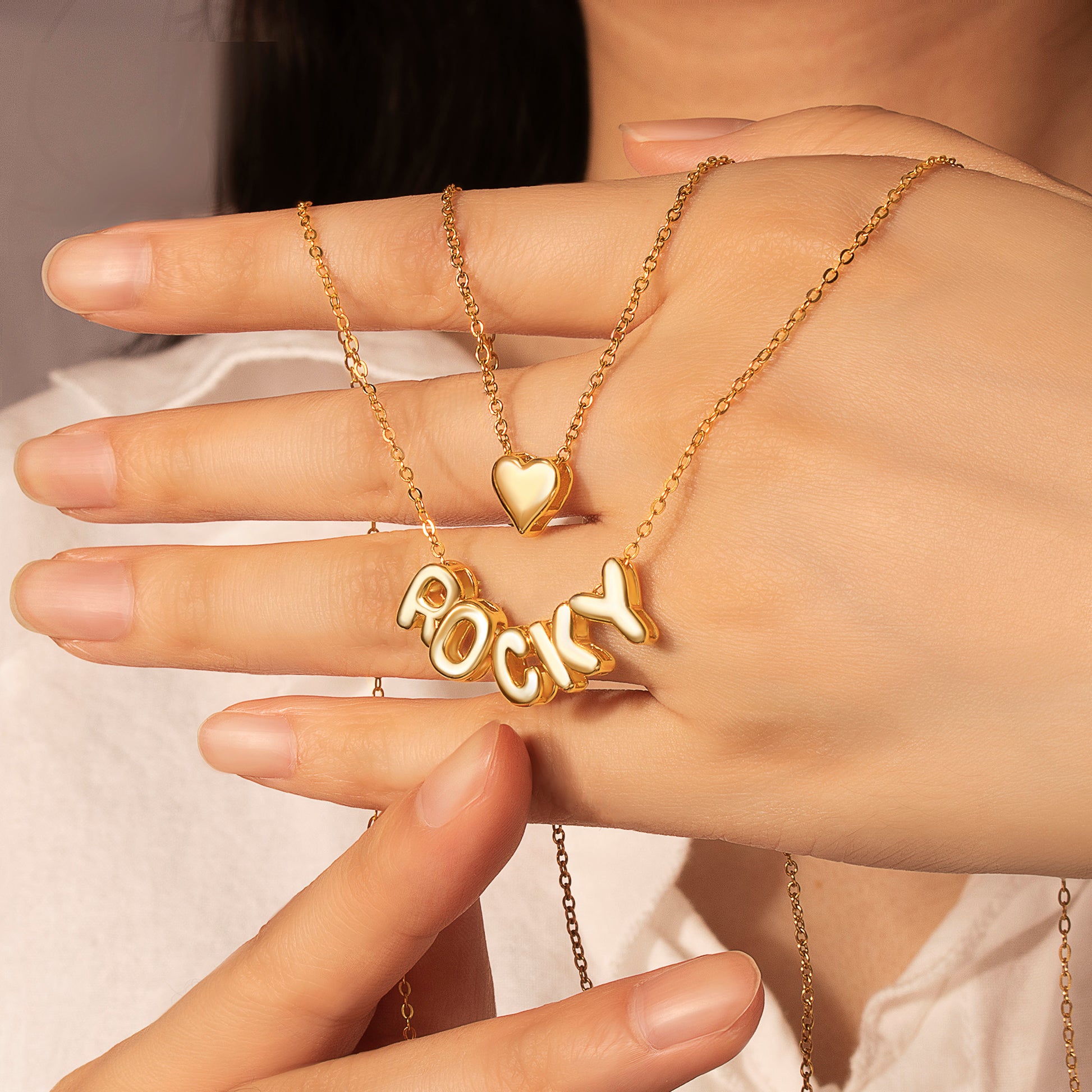 Personalized Letter Bead Name Necklace – Anavia Jewelry Gift