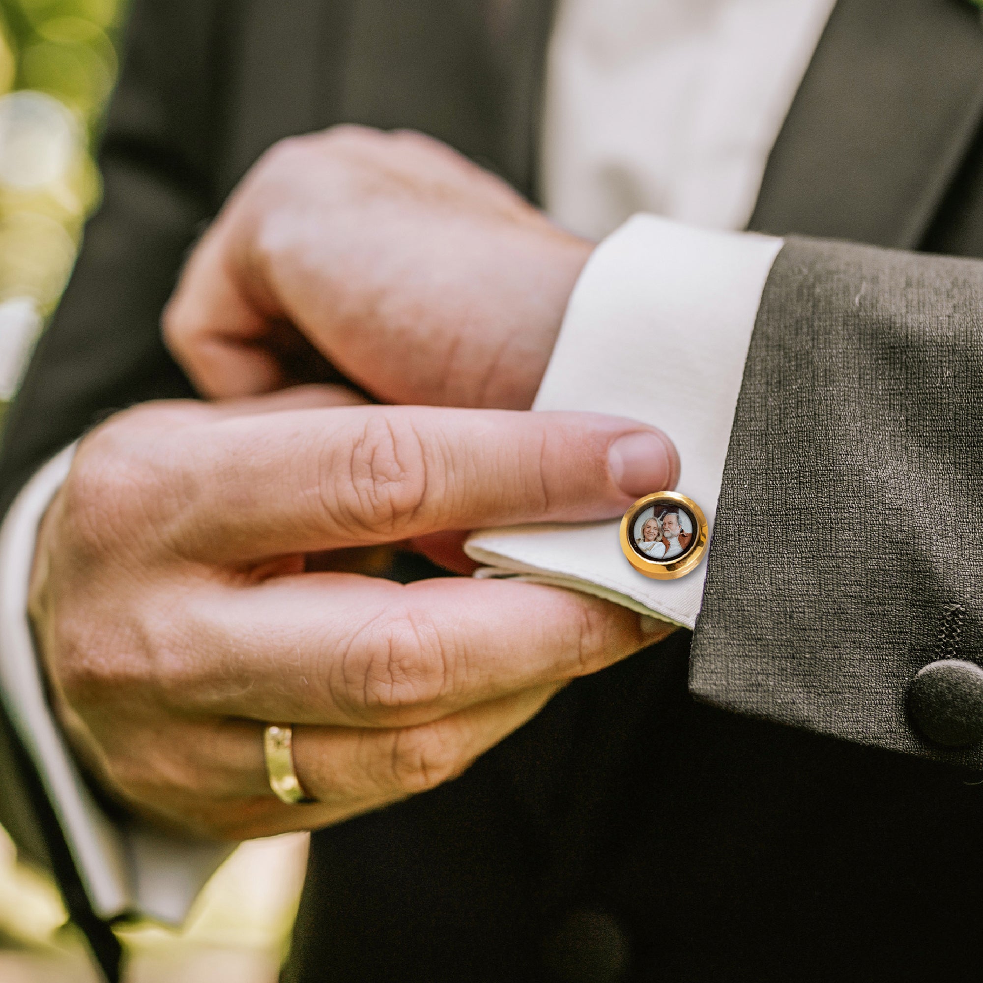 Glass Photo Locket Cufflinks