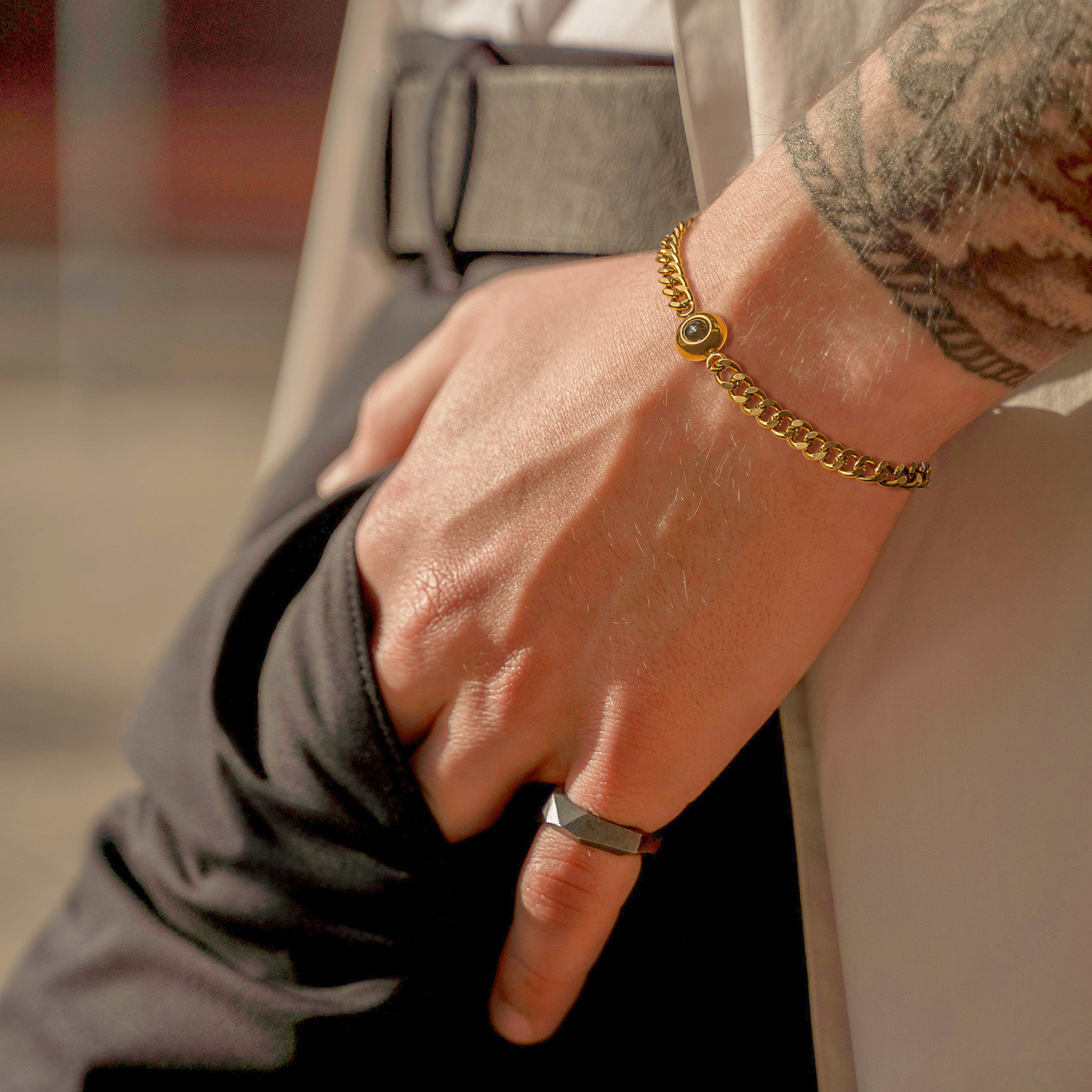 Custom Photo Projection Chain Bracelet