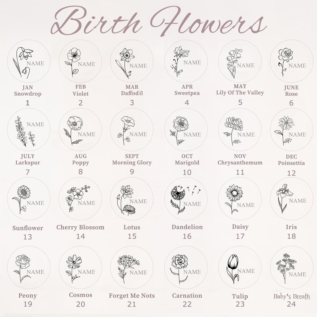 Custom Flower and Name Photo Locket Key Chain