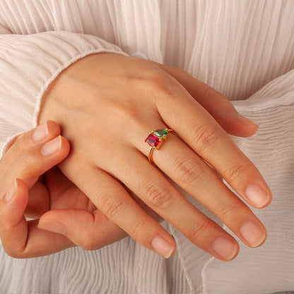 Toi et Moi Gemstone Ring