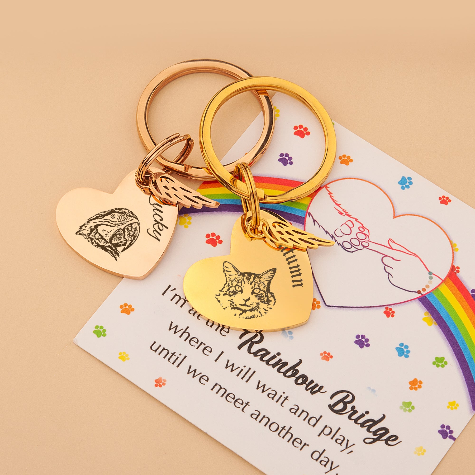 Heart Shaped Pet Portrait Pet ID Tag