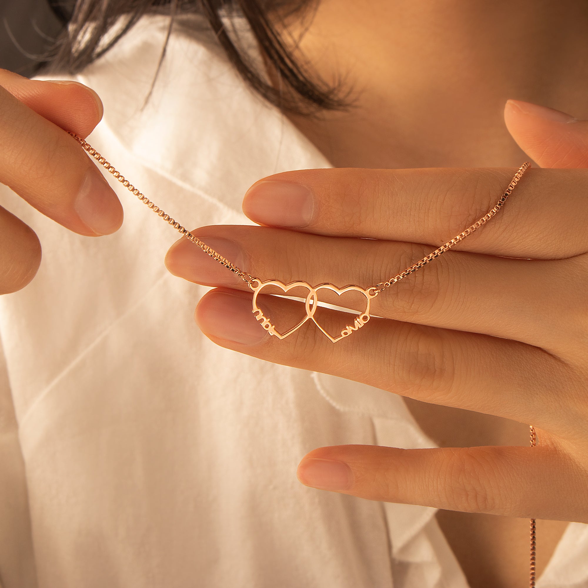 Custom Multi-Name Heart Necklaace