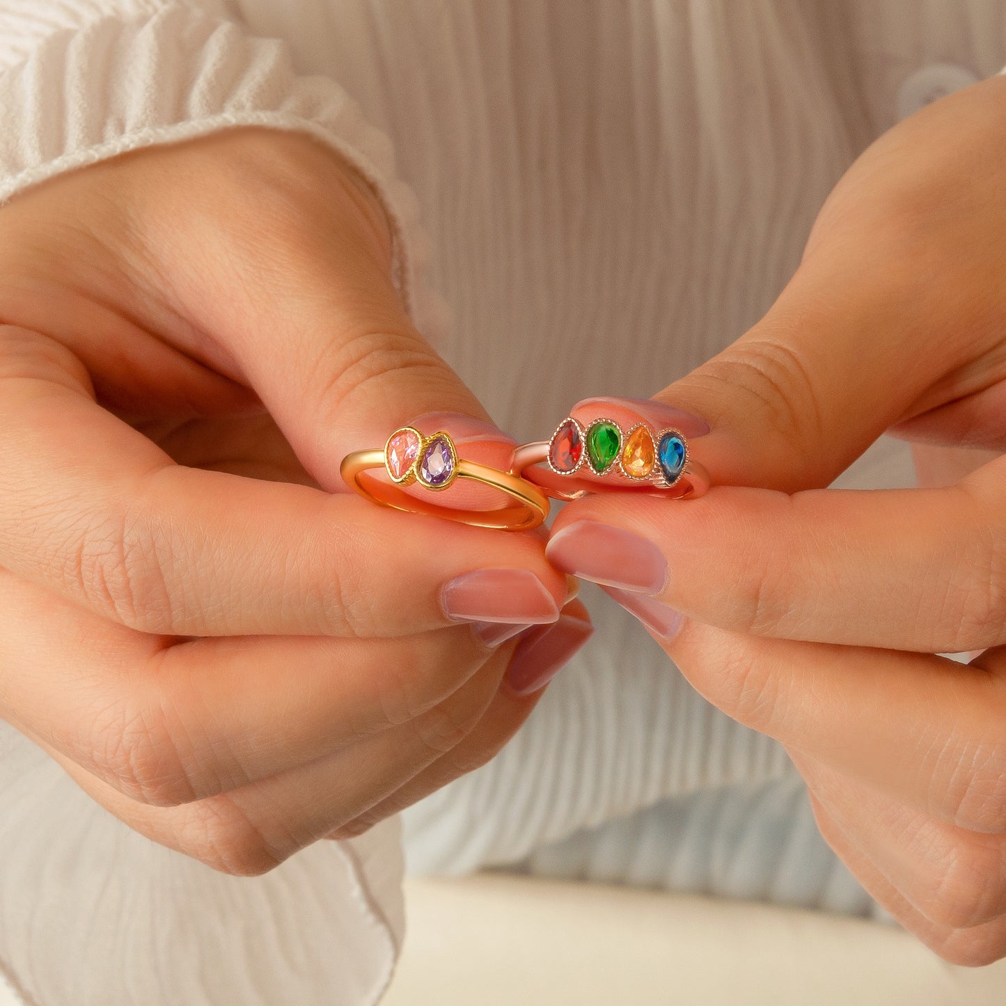 Waterdrop Birthstone Ring