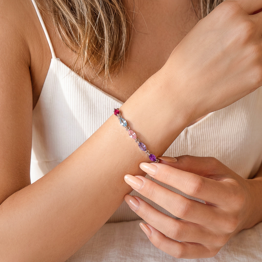 Marquise Birthstone Bracelet