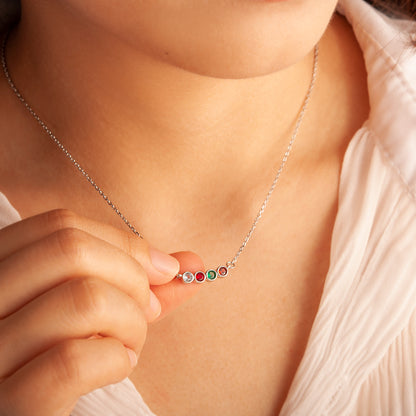 Personalized Family Birthstone Necklace