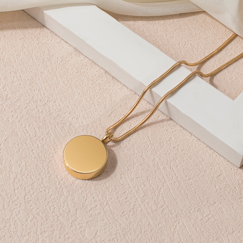 Classic Round Memorial Keepsake Necklace