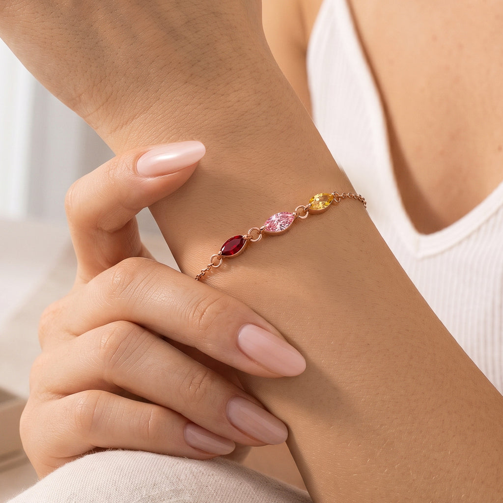 Marquise Birthstone Bracelet