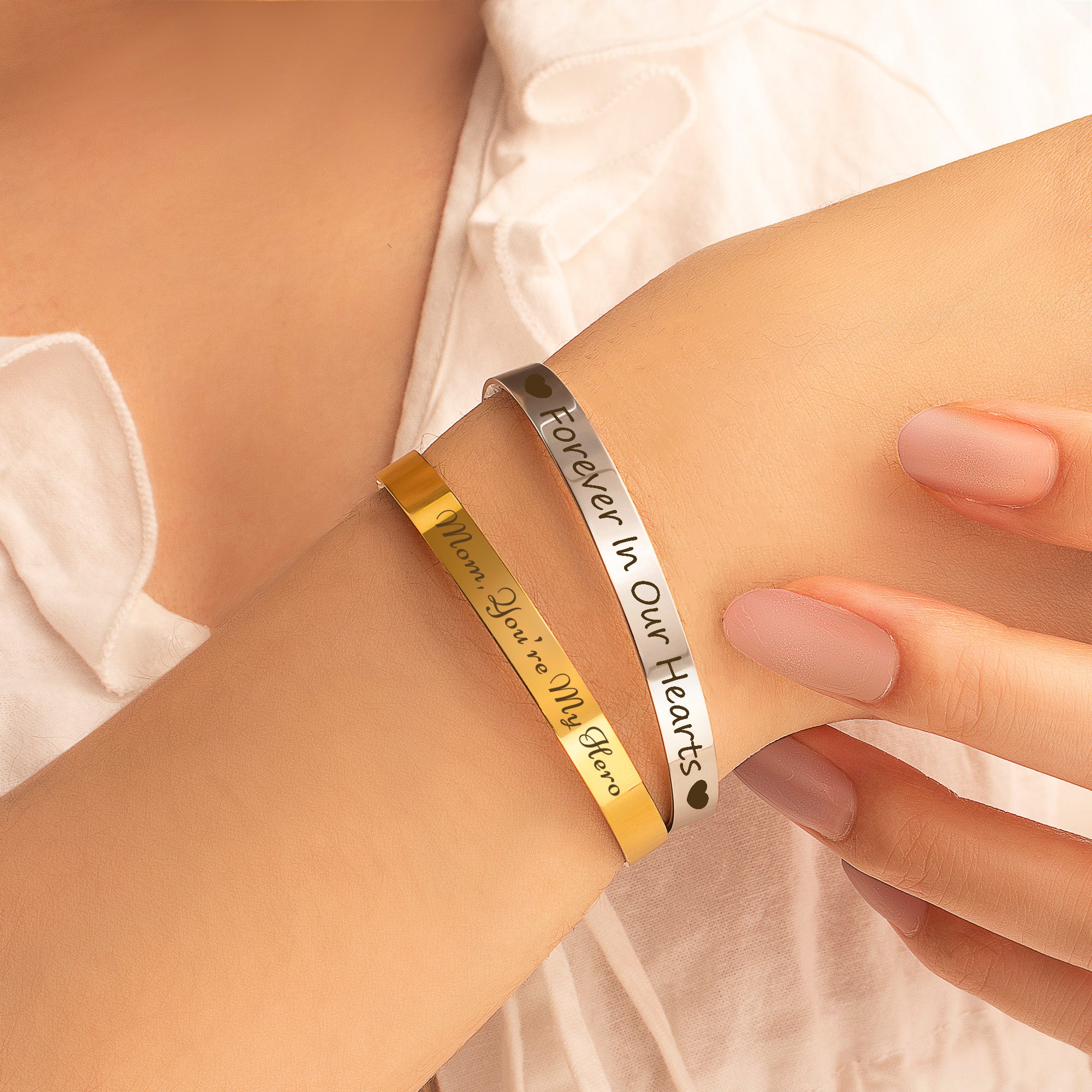Custom Memorial Cuff Bangle – Remembrance Keepsake