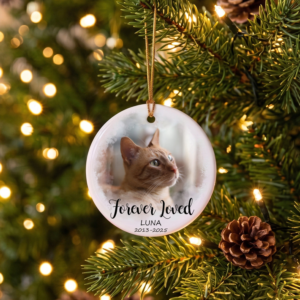 Custom Pet Photo Memorial Ornament