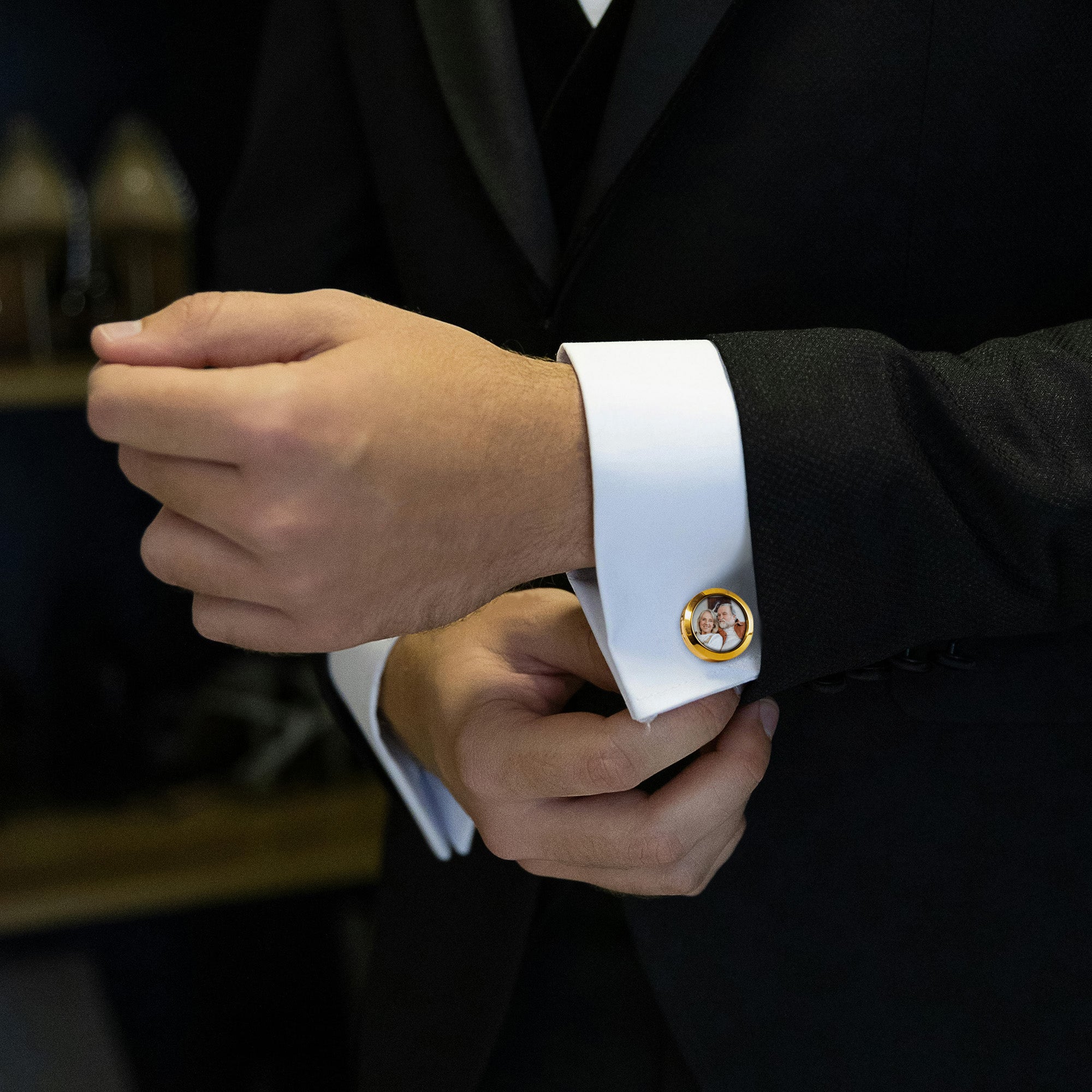 Glass Photo Locket Cufflinks