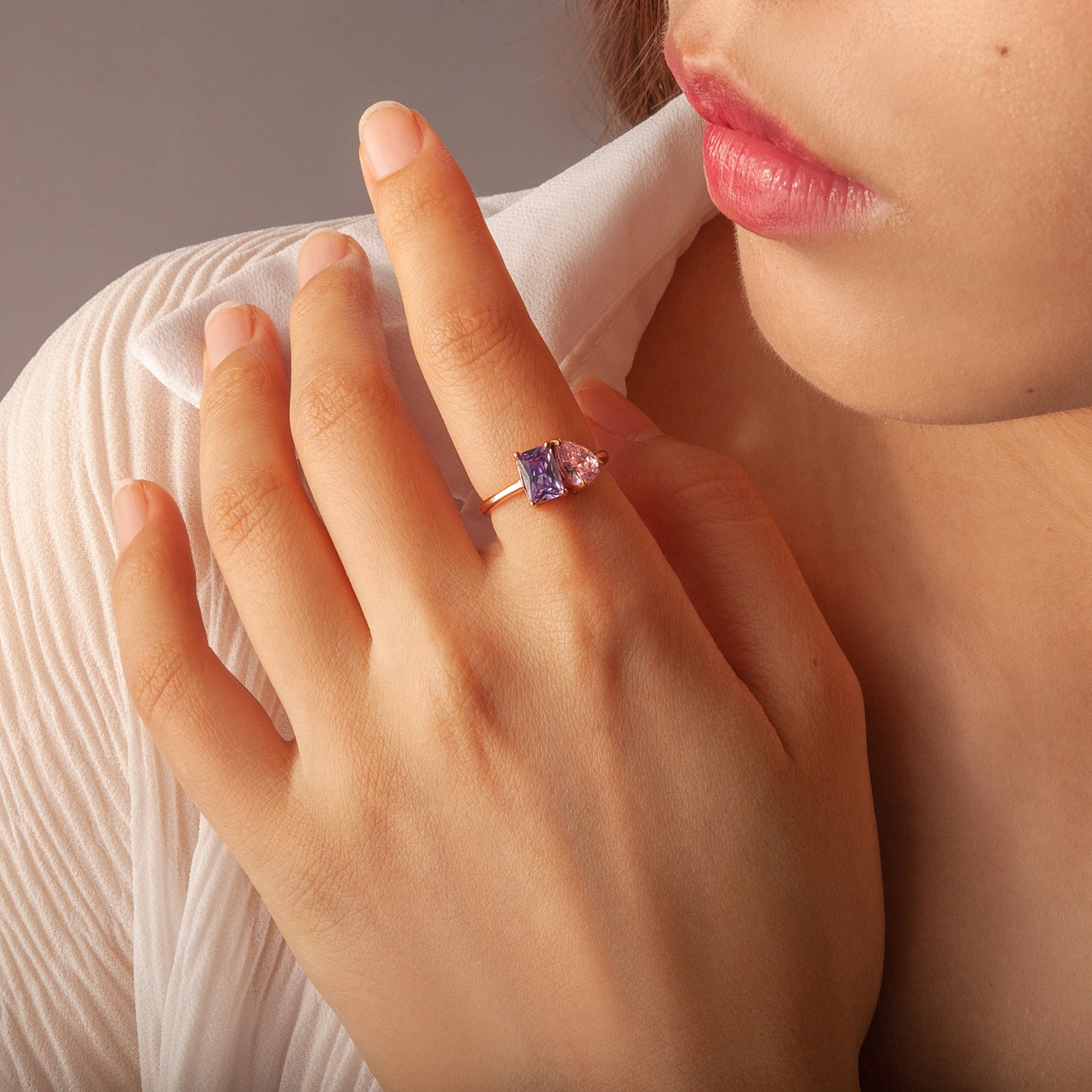 Toi et Moi Gemstone Ring