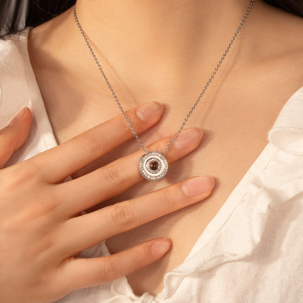 Round Photo Projection Necklace