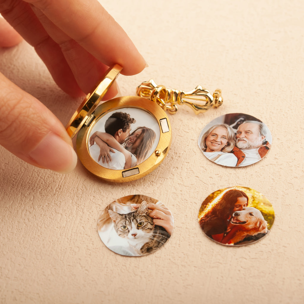 Custom Memorial Photo Locket Pin