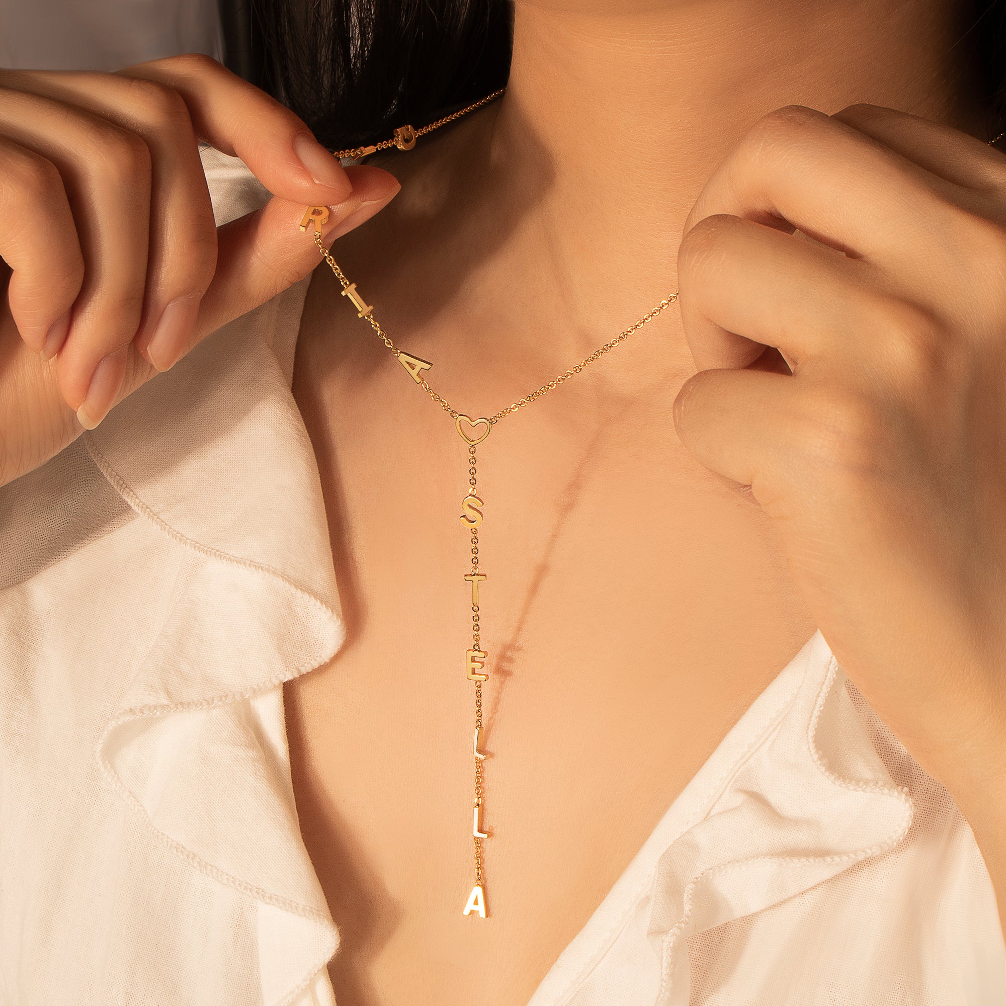 Custom Lariat Name Necklace