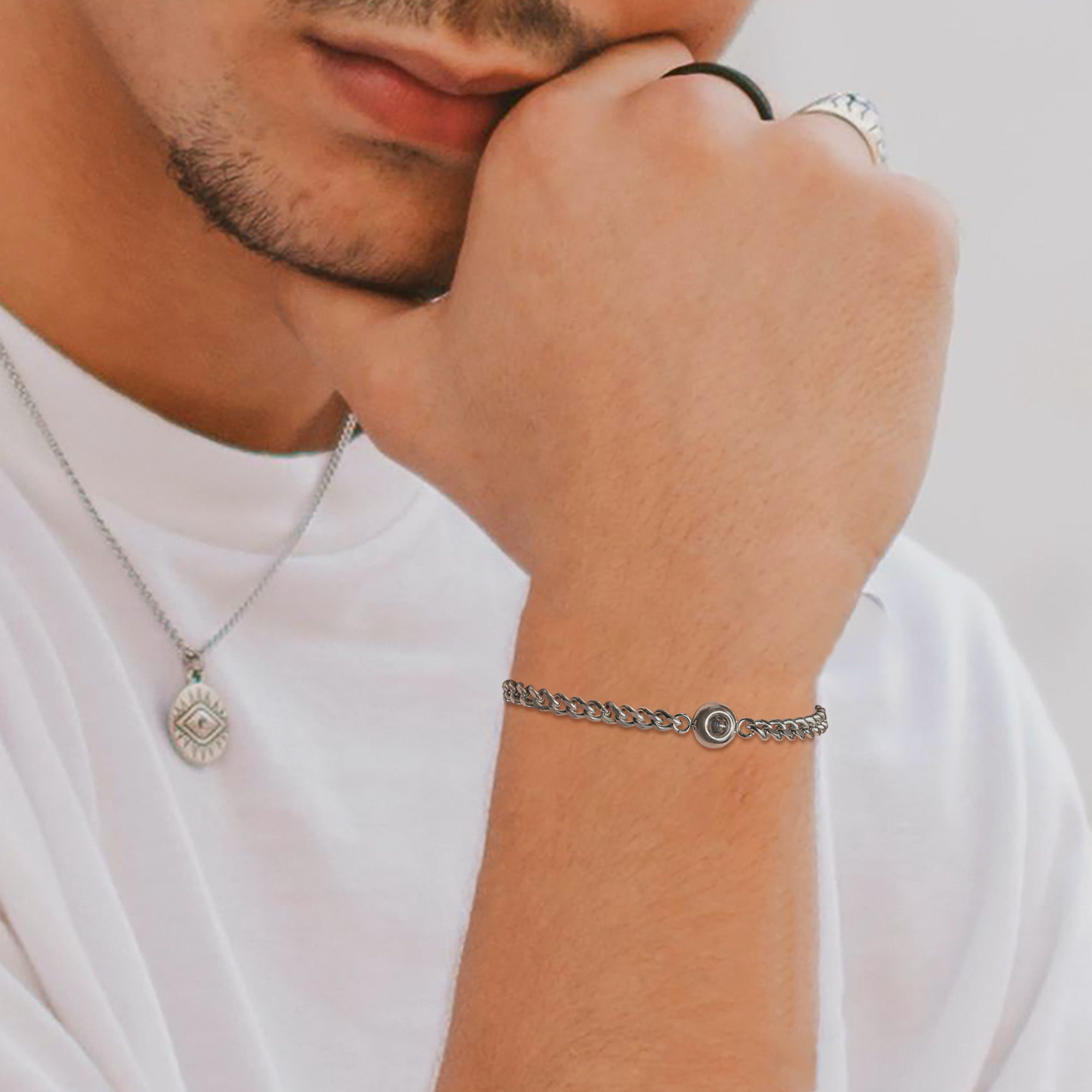 Custom Photo Projection Chain Bracelet