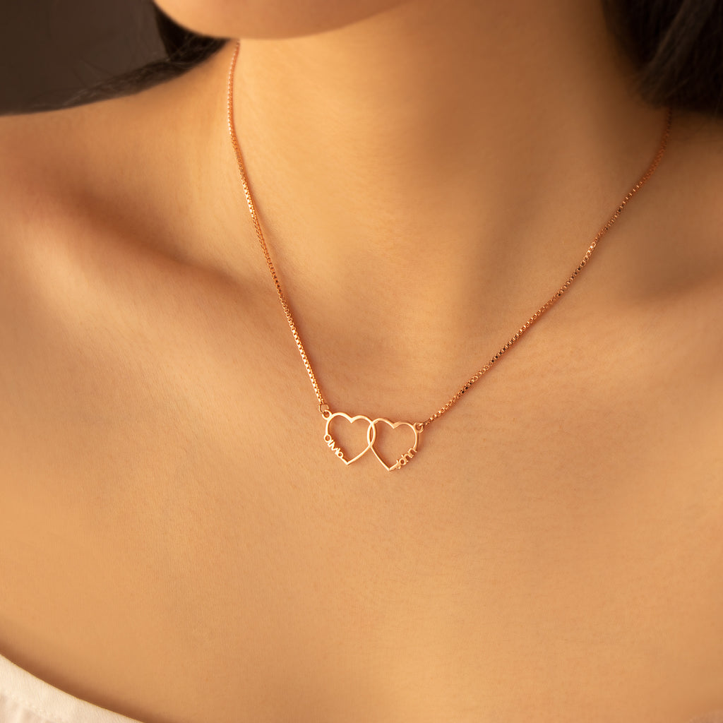 Custom Multi-Name Heart Necklaace