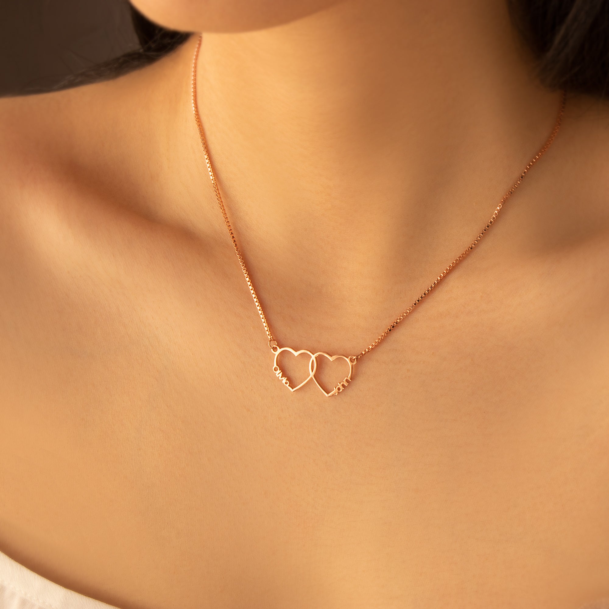 Custom Multi-Name Heart Necklaace