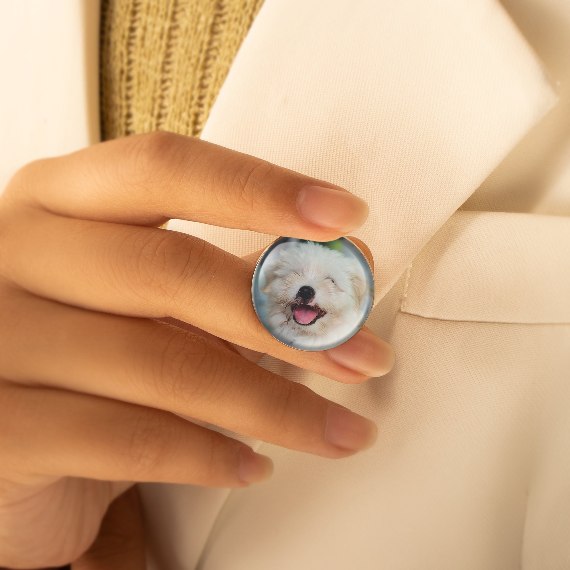 Custom Round Photo Pin