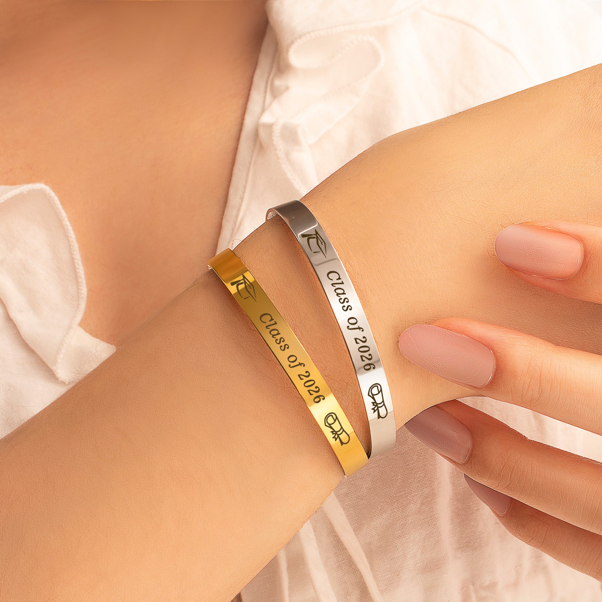 Motivational Graduation Cuff Bangle