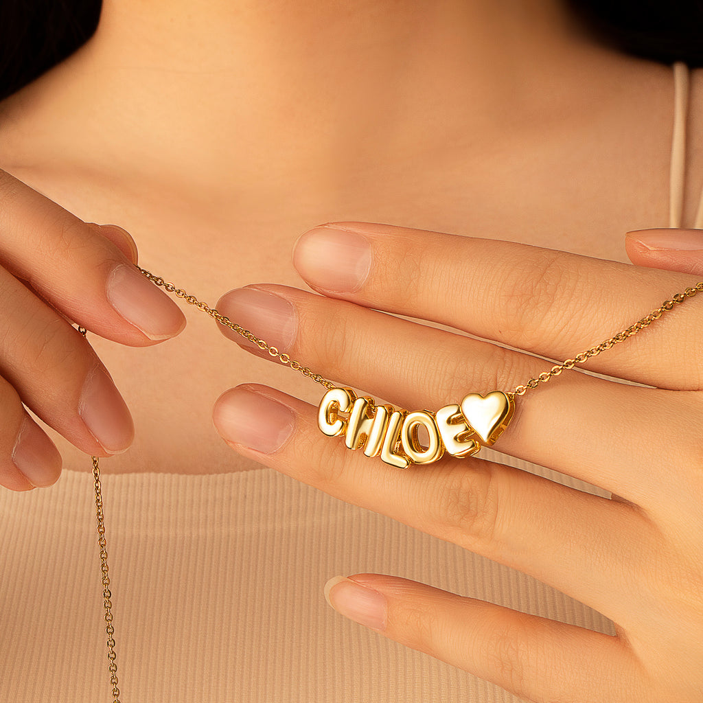Personalized Letter Bead Name Necklace