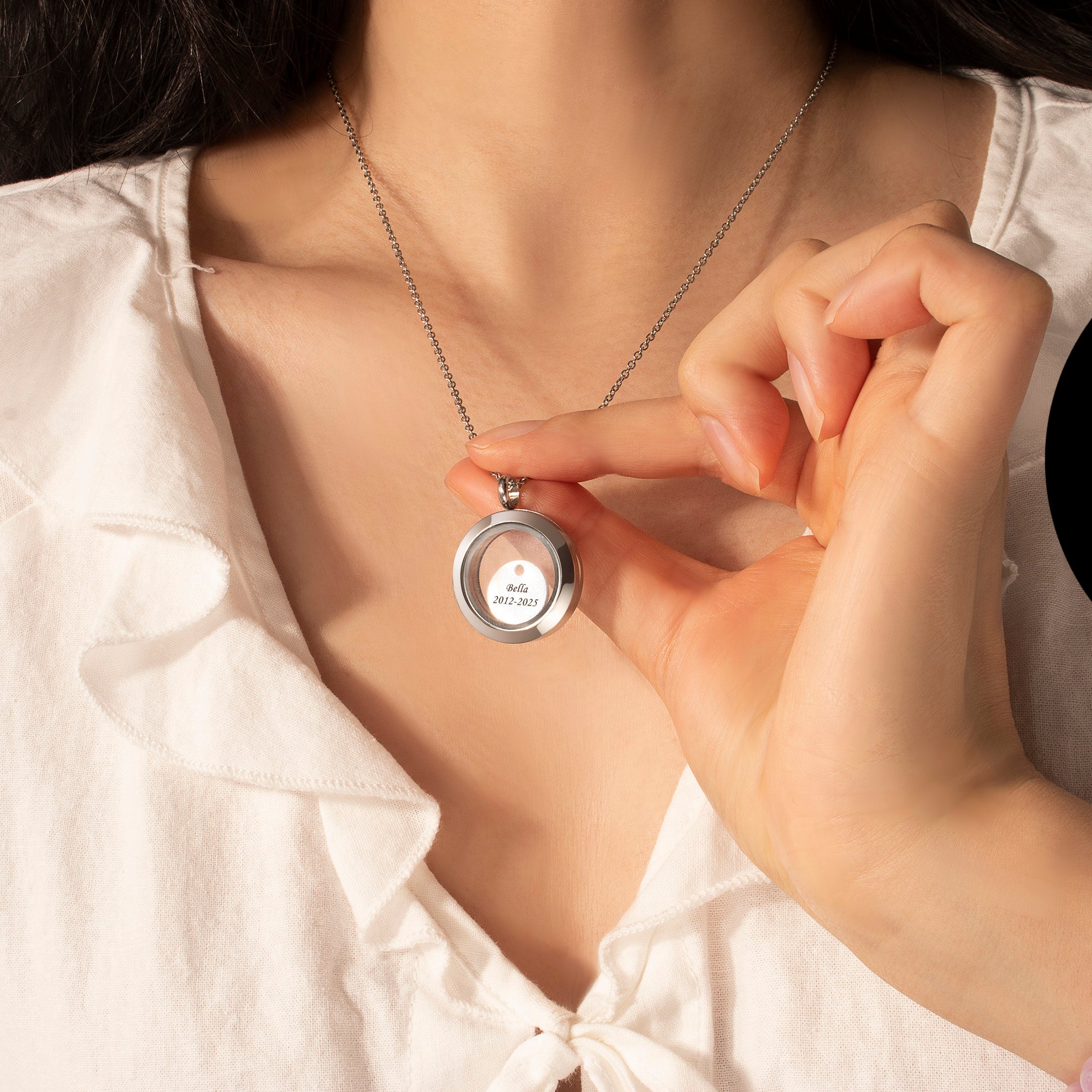 Personalized Charm Locket Pet Memorial Necklace