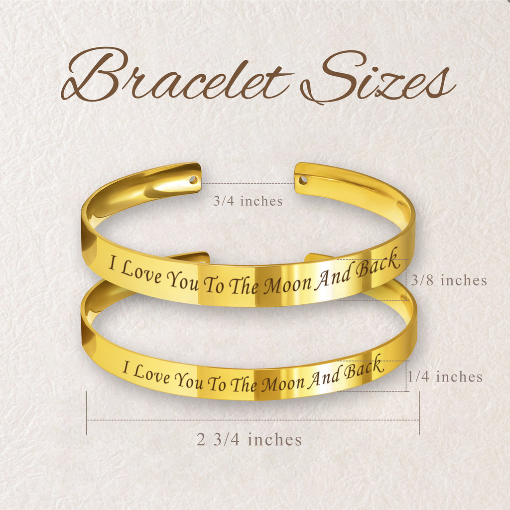 Custom 6mm and 8mm Matching Cuff Bangle Set