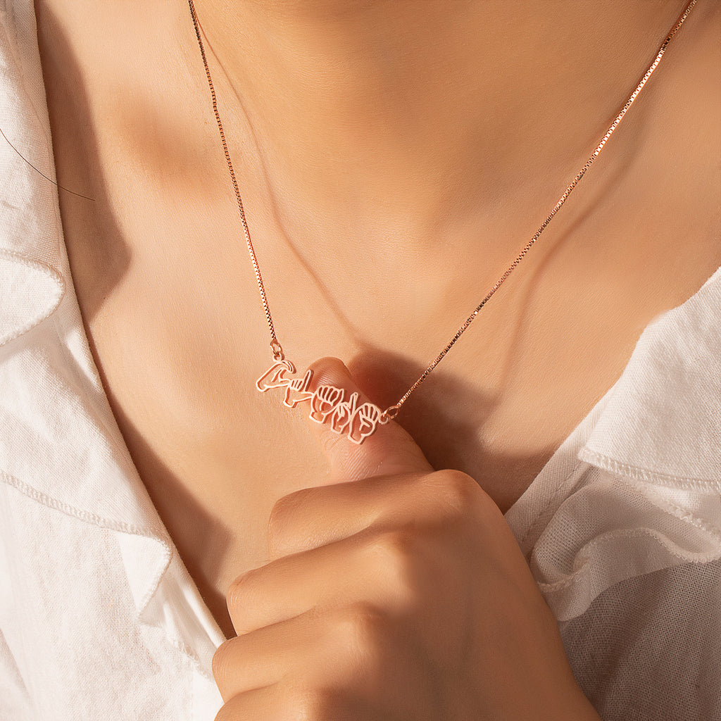 Custom Sign Language Necklace