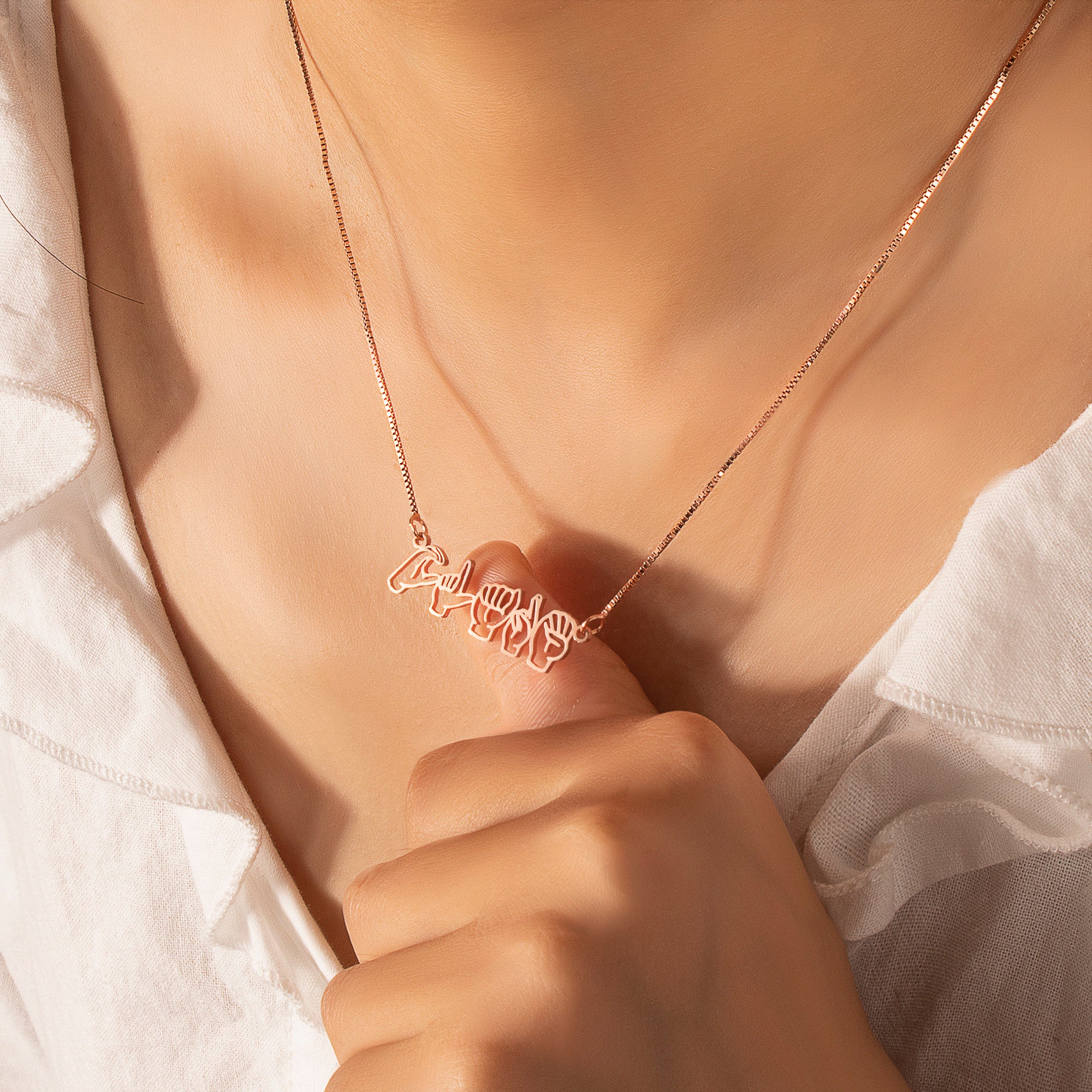 Custom Sign Language Necklace