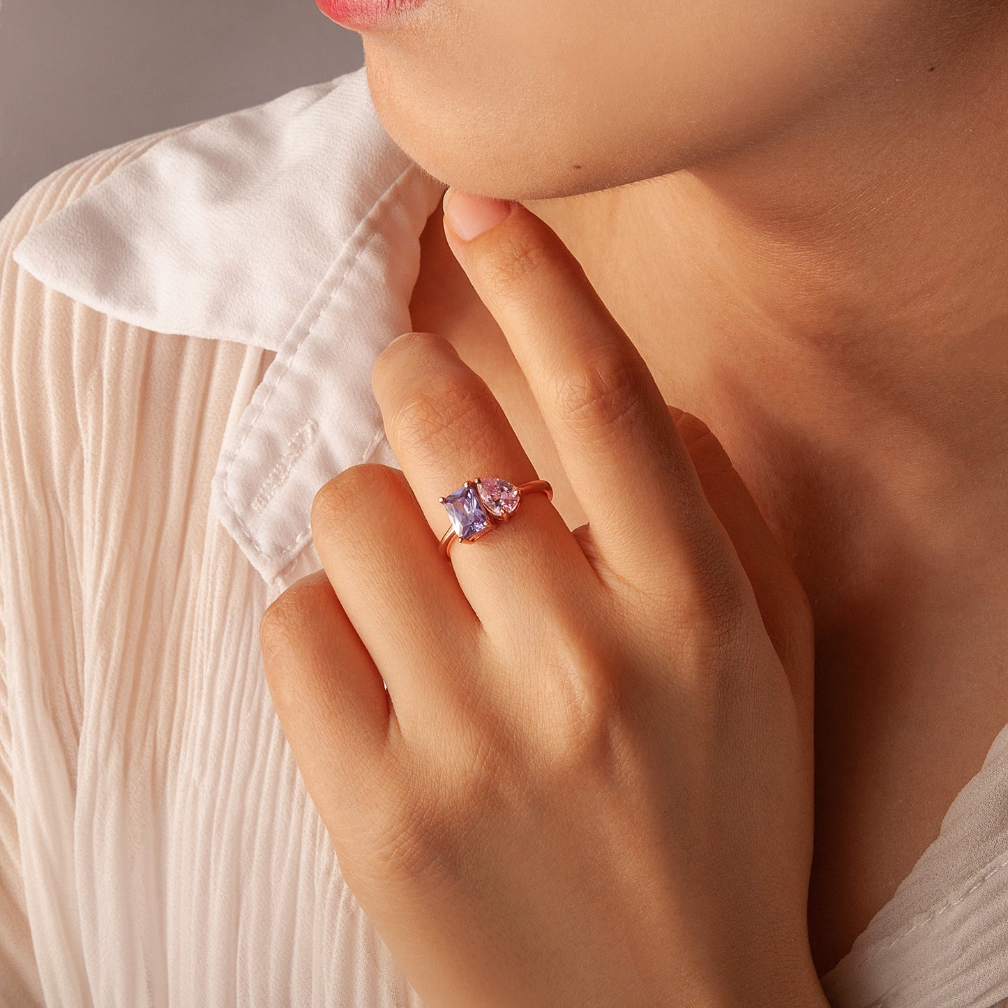 Toi et Moi Gemstone Ring