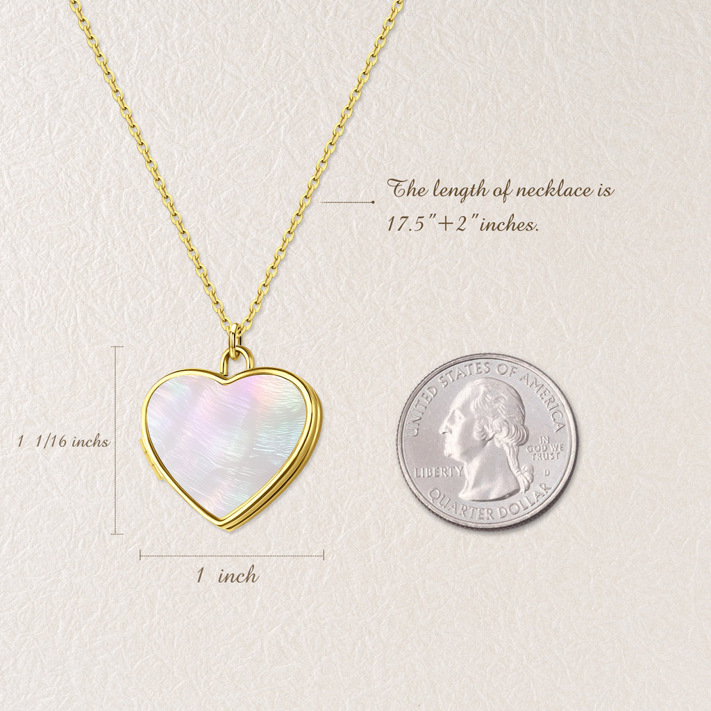 Pearl Heart Pet Memorial Photo Locket Necklace