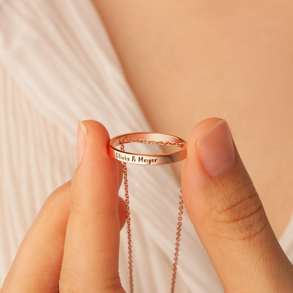 Personalized Ring Necklace