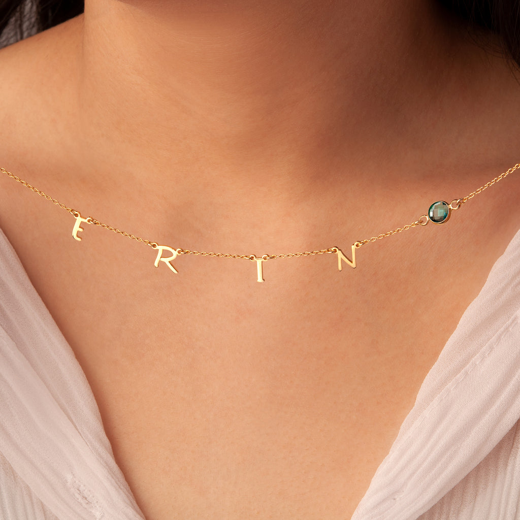 Birthstone and Charm Necklace