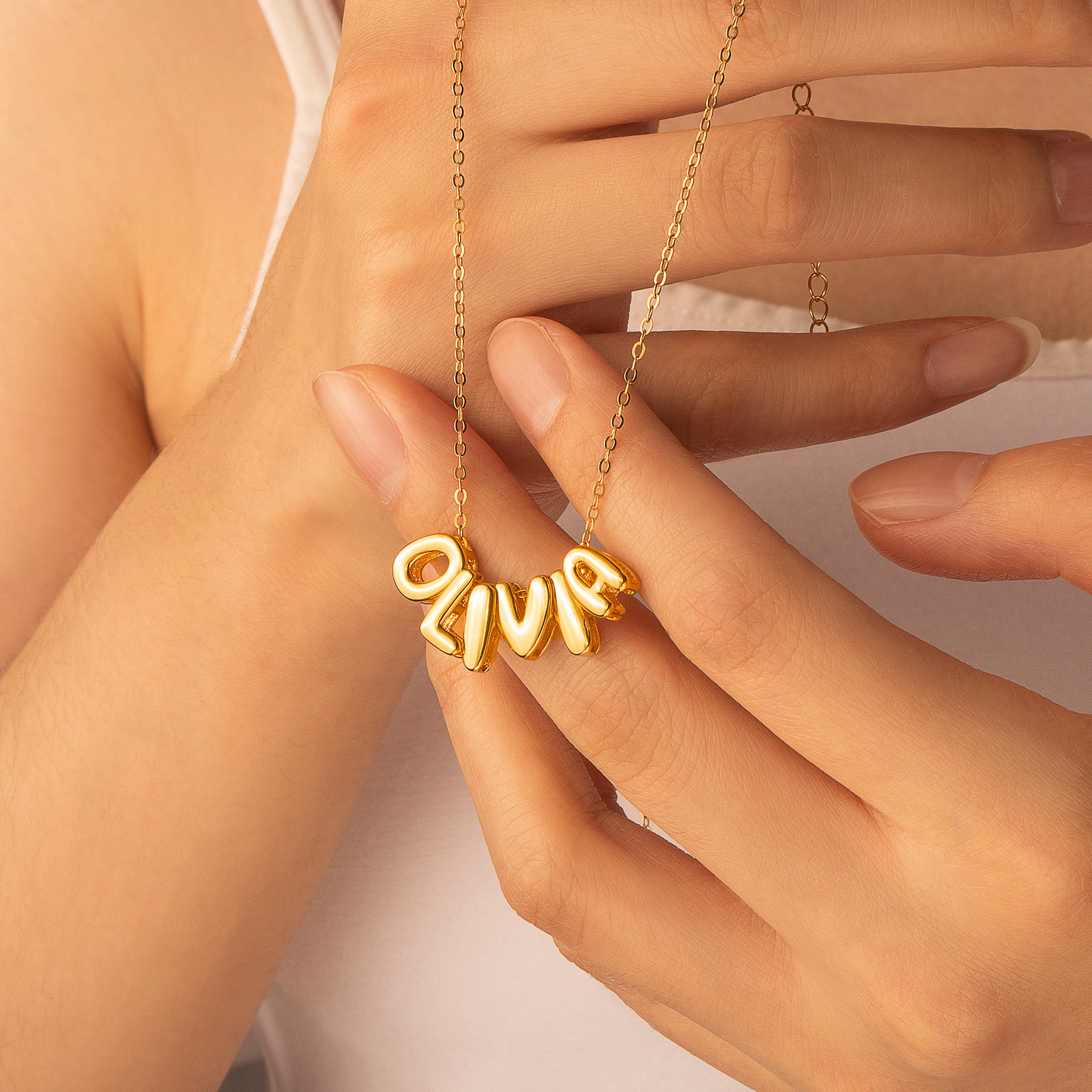 Personalized Letter Bead Name Necklace