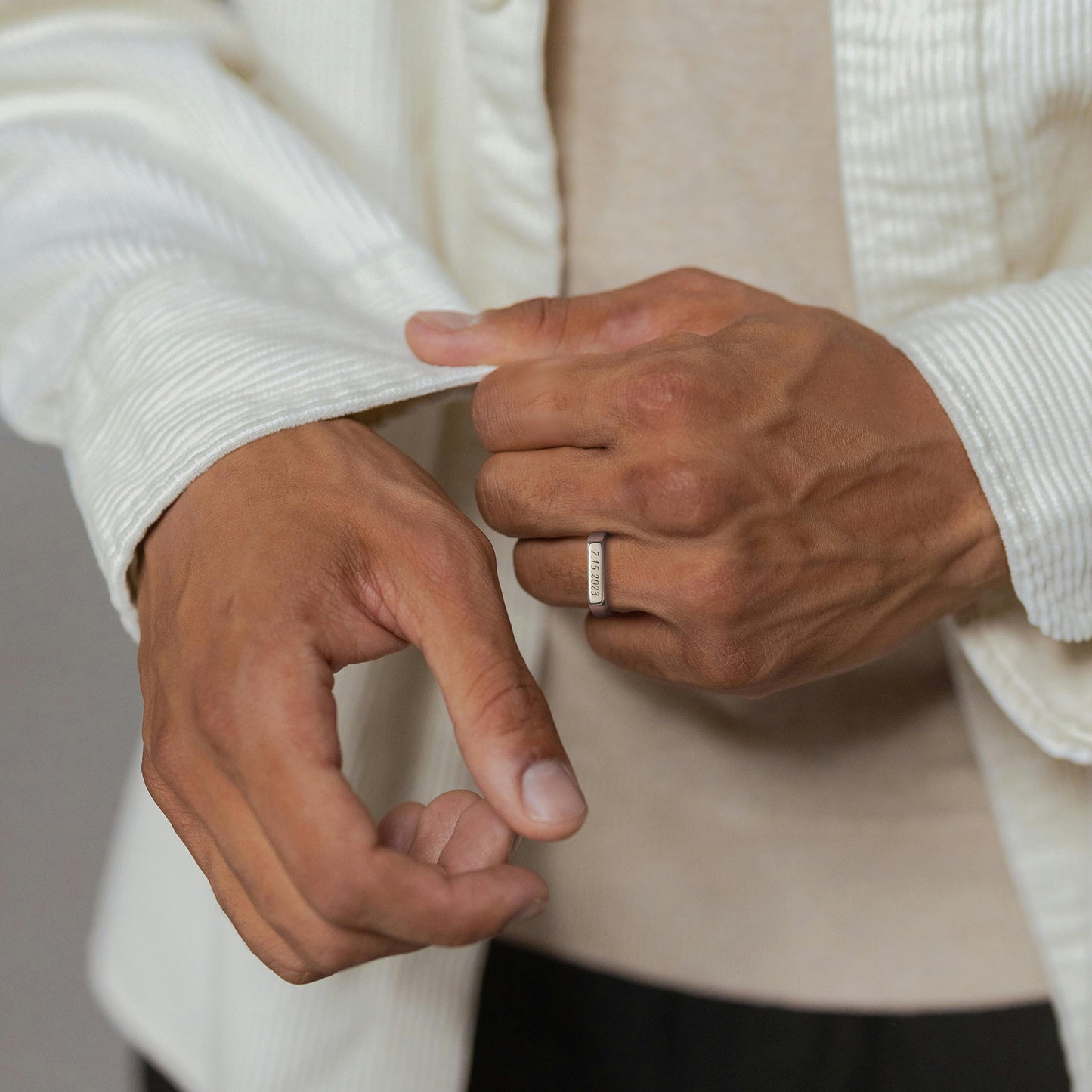 Personalized Bar Ring